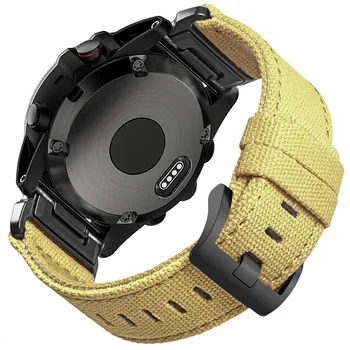 Въжета HEMSUT За Garmin Quickfit 20 22 26 мм Платно каишка за часовник Спортен каишка за Китката е Съвместим С fēnix Tactix Forerunner MARQ