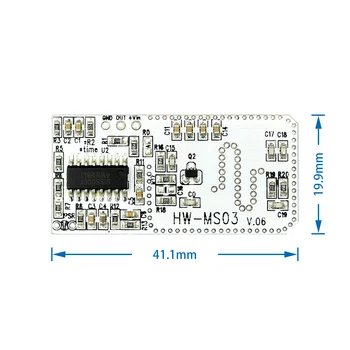 Върховният Модул, сензор за движение Радарный Сензор за движение по ТВ-MS03 с честота от 2,4 Ghz до 5,8 Ghz, Модул микровълнова радарного сензор за Arduino