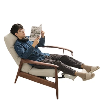 Гг Функционален диван-стол от черен орех в скандинавски стил на хола с мързеливи ягодова пяна