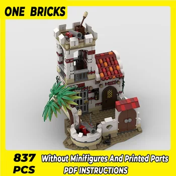 Градивните елементи на Moc Модулен модел на Замъка, Малка Крепост, Технически тухли, Монтаж със собствените си ръце, Строителни играчки за деца, Празнични подаръци