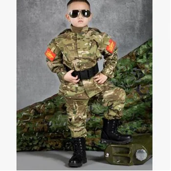 Градинска есенно-зимна детска армията тактическа форма на CS, яке, панталони, комплекти, детски военна тренировочная дрехи, Палта, панталони, костюми