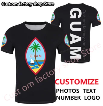 Гуамская тениска сам free custom made name number gum тениска с националния флаг на страната Гуам печат колеж дума текст, снимка, лого червено облекло
