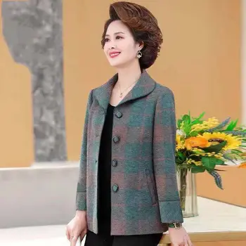 Дамски Пролетно-есенни Нови Свободни якета в Корейски стил 2023, Модерни Ежедневни Дамски Однобортные палто с дълъг ръкав, потници Z17