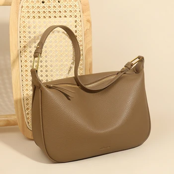 Дамски чанти 2023, Модни однотонная чанта с цип, Лятна модерна чанта под мишниците, Минималистичная Нова чанта, Универсална женска чанта