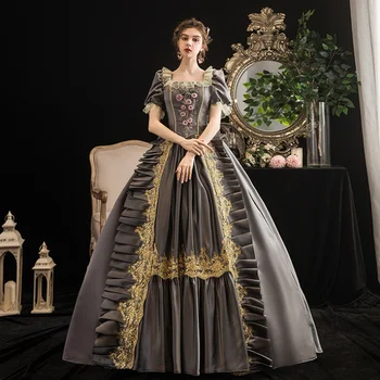 Дамско Луксозно рокля от Епохата на Ренесанса, Европейски Кралски Костюм в Средновековния Викториански стил, Дамски официални рокли в стил рококо и барок, Бална рокля
