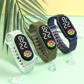 Детски дигитален часовник с Регулируем силиконов каишка, водоустойчив детски часовници за момчета, спортни ръчни електронни смарт часовници за деца