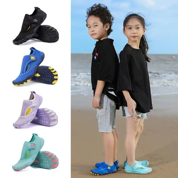 Детски обувки за плуване, Боси, Плажната Водна обувки, Нескользящие Дишащи бързо съхнещи Чехли, за да сърфирате Нагоре по веригата, Туризъм Водна обувки