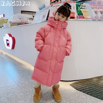 Детски паркове EACHIN, есен-зима, Модерно яке за момичета и момчета, непромокаемое палто за тийнейджъри, Детска утепленная топла горна дреха, ежедневното палто