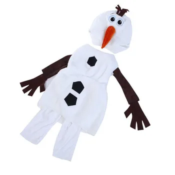 Детски удобен Луксозен Плюшено сладък костюм на Олаф за Хелоуин, Снежен човек от карикатура, Празнична рокля за Cosplay, костюми за момчета и момичета