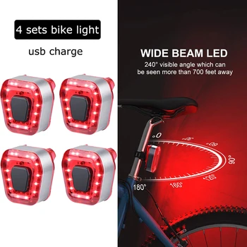 Див Мравка Светкавица LED Велосипедни Фарове Нов Водоустойчив Задна Светлина За Колоезденето Преносим Фенер За Шлем Задна Светлина Smart Bike Light Set