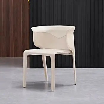 Дизайн на Обедната Стола с бял Акцент в Скандинавски Стил, Хол Тоалетка За Възрастни Градина На Открито Sillas Nordicas Украса на Градината