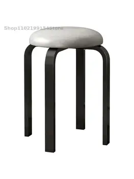 Домакински пластмасова малка табуретка, удебелена пейка, много дебела кръгла табуретка за съхранение, пластмасов стол, трапезна маса, един стол,