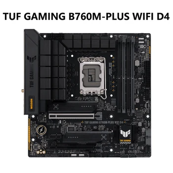 Дънна платка ASUS TUF GAMING B760M-PLUS WIFI D4 Intel 13-12-то поколение LGA 1700 mATX с конектор PCIe 5.0, 2xPCIe 4.0 M. 2 2,5 Gb на локална мрежа