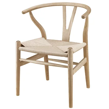 Дървен стол Hans, Мебели за трапезария от масив Дърво, Луксозна маса за Хранене, стол, Стол с Класически дизайн