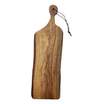 Дъска за рязане от дърво акация с дръжка за използване в кухнята е с Правоъгълна форма, Ръчно Промасленная покритие, Дървена дъска за рязане, виси на стената