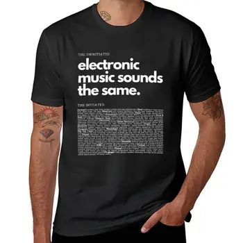Жанр на електронната музика, Забавна тениска в стил техно, естетична облекло, тениски с къс ръкав, мъжки ризи с дълъг ръкав