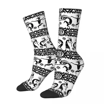 Женски танцови чорапи Kokopelli с Бога на плодородието, меки модни чорапи, аксесоари в стил харадзюку, средната туба, най-добрият подарък