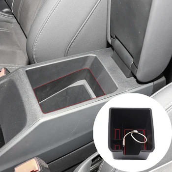 За Audi Q4 E-tron Q5 2022 ABS Черна Кола Централно Дистанционно Управление, Подлакътник Кутия За Съхранение Телефон Кутия За Съхранение на Аксесоари