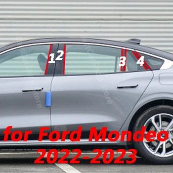 За Ford Mondeo 2022 2023 Автомобилна стойка B C Средната Централна колона PC Украса на прозореца Лъскава стикер в ивицата Аксесоари
