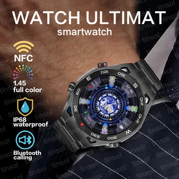 За Huawei Watch the Ultimate Новите Смарт Часовници Мъжки NFC ECG + ТОЧКИ Bluetooth Предизвикателство GPS Тракер Движение Компас Гривна Бизнес Умен Часовник