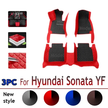 За Hyundai Sonata yf безжичната 2014 2013 2012 2011 Автомобилни постелки за оформяне на интериора На Поръчка Водоустойчиви калъфи, Кожени Килими, Декорации