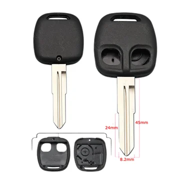 За Mitsubishi Key Shell 2 бутона с неразрезанным Лявото острие Калъф за автомобилни ключове