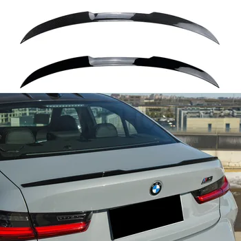 Заден Спойлер M3 Style Броня За BMW 3-Series G20 2019 + 320i 320d 330i 340i Заден Багажник Крило Лъскаво Черен въглеродни влакна Вид Дооснащения