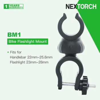 Закопчалка за колоездене фенерче Nextorch BM1 с възможност за завъртане на 360 °, е подходящ за волана 22-25,6 мм и фенерче 23-28 мм