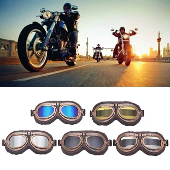 Заредете мотоциклетни очила за атв, маска, лещи, езда на открито, Ретро мотоциклети каска, очила, Реколта офроуд очила GTWS