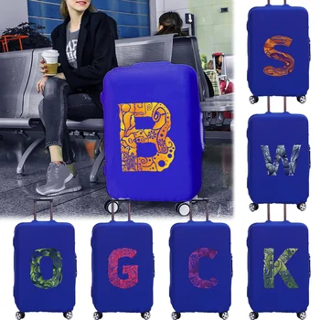 Защитни Капаци за пътищата, багаж Разтеглив Прахозащитен Удебелени Седалка на Колички за 18-32-инчов Куфари с гравирани Букви на изображения