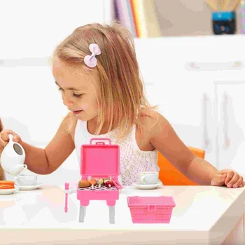 Играчки Кухня, Детски Игри, Комплект за Барбекю Продукти Детски Пластмасови Ролеви Игри Къща
