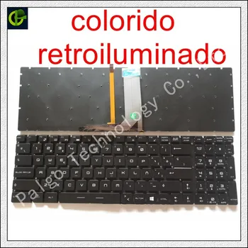 Испанска цветен RGB клавиатура със задно осветление За MSI GP72 WS60 PE72 GE62VR GP62VR GT62VR GT73VR GS73VR GT72VR GT83VR GL627RDX Latin SP