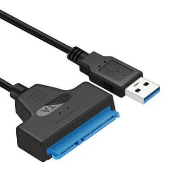 Кабел USB 3.0-SATA Твърд диск Външен захранващ Кабел за 2,5-инчов твърд диск SSD