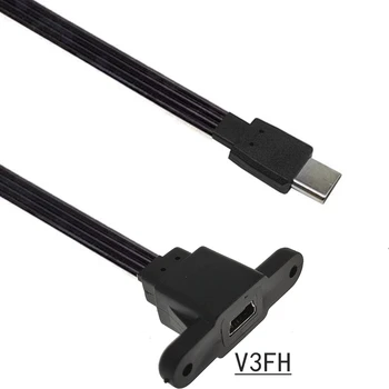 Кабел за бързо зареждане на Mini USB type до c-кабел за синхронизация на данни с компютър