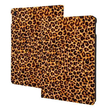 Калъф от кожа на животното с леопардовым принтом за iPad 2022 10,5-10,2 инча с държач за моливи, Изкуствена кожа, Фин, устойчив на удари, Автоматичен режим на заспиване/събуждане