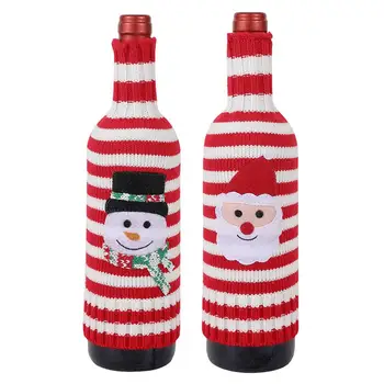 Капак за винени бутилки с уникален дизайн, Множество Капак за винени бутилки Дядо Коледа Чанта за шампанско за Коледа, коледни партита, за дома