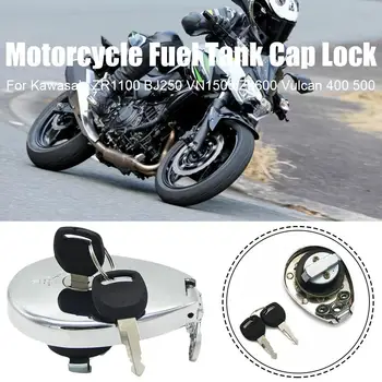 Капачката на резервоара на Мотоциклета с 2 Ключове Резервни Части на двигателя 51049-1142 51049-1088 За Kawasaki Gas Cap Lock G3O0