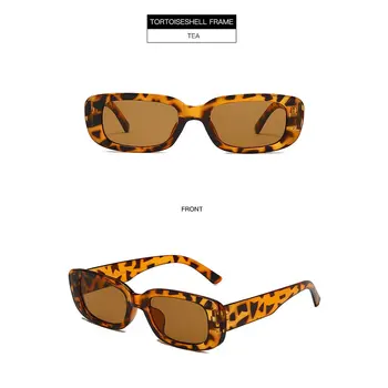 Квадратни Слънчеви очила в Европейския и американския стил, Правоъгълни Малки Реколта ретро Слънчеви очила с Висока разделителна способност