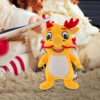 Китайската Коледна играчка-Талисман Плюшено Дракон, детски Пълнени Подарък за Скъп