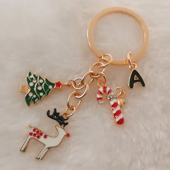 Ключодържател с емайл под формата на буквите A-Z, Весела Коледа, Коледна украса, Коледна Елха, Ключодържател с образа на Лосове, Коледна украса, подаръци