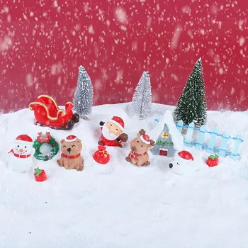 Коледна украса в скандинавски стил, cartoony Старец/дърво/ сняг, аксесоари за прозорци, креативни аксесоари от смола, занаяти, декорация на дома