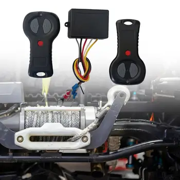 Комплект за дистанционно управление на лебедка 12V 24V Recovery Wireless Winch Безжичен контролер за атв SUV 4x4 Аксесоари за лебедки