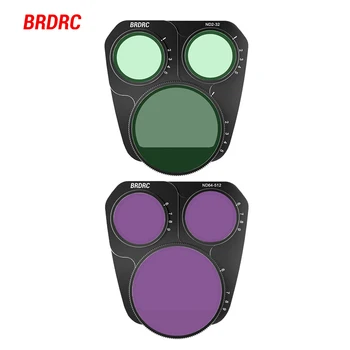 Комплект филтри за обектив Дрона BRDRC за DJI Mavic 3 Pro е с Регулируемо Покритие на Камерата Дрона ND2-ND32/ND64-ND512 Комплект Оптично Стъкло с Регулируемо Покритие на Камерата Дрона