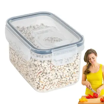 Контейнер за съхранение на брашно, Кухненски Органайзер за сухи продукти с капачка, Прозрачни запечатани Кутии за съхранение на захар и ориз