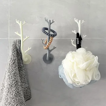 Креативен кука във формата на клони на дърво, Многофункционален, с монтиран на стената кука, украса за дома, ластикът за коса, кука за съхранение в банята