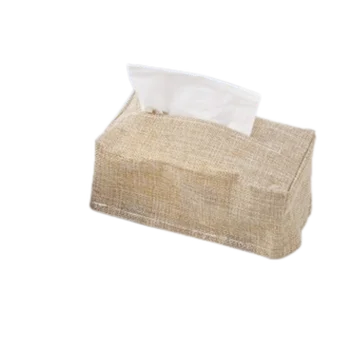 Креативната кутия за хартиени кърпи от памук и лен, Текстилен калъф за автомобилни хартиени кърпи в Скандинавски стил Ins, Кутия за съхранение на салфетки в хола