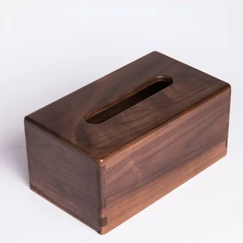 Кутия за салфетки от черен орех, хол, кутия за салфетки от масивно дърво, домашна творческа модерна минималистичная ресторанная салфетка