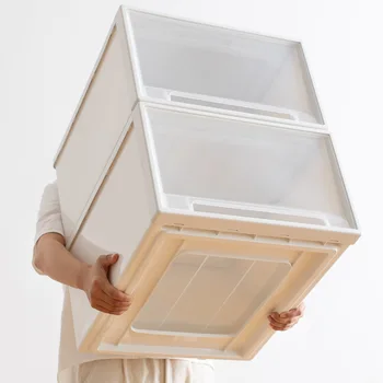 Кутия за съхранение на Разтегателен Кабинет Пластмасова Кутия за съхранение на завивки за дрехи за дома Jul1007