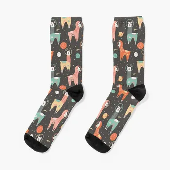 Лама-астронавтите в космическата чорапи, дамски къси чорапи, забавни чорапи