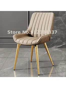 Лесен луксозен стол за хранене прост модерен домашен стол за грим дизайнерски ресторант на маса стол Nordic leisure chair